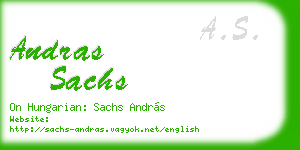 andras sachs business card
